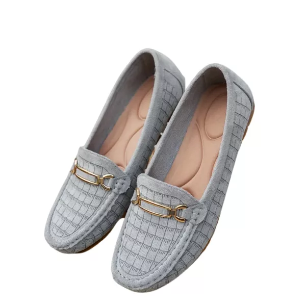 Mocassin femme texture croco détail doré – Image 15
