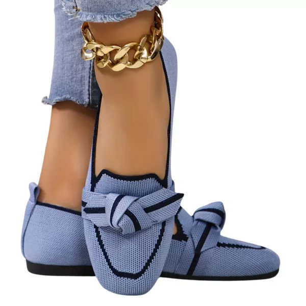 Mocassin femme tissé nœud décoratif – Image 15