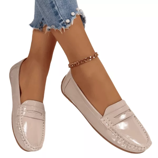 Mocassin femme verni style élégant – Image 10