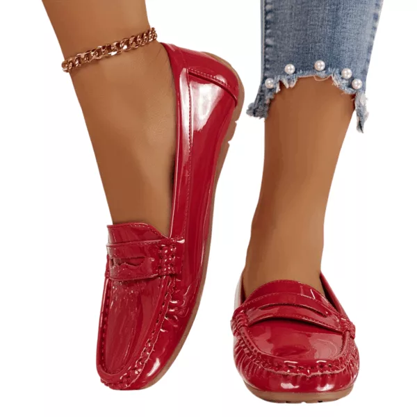 Mocassin femme verni style élégant – Image 8