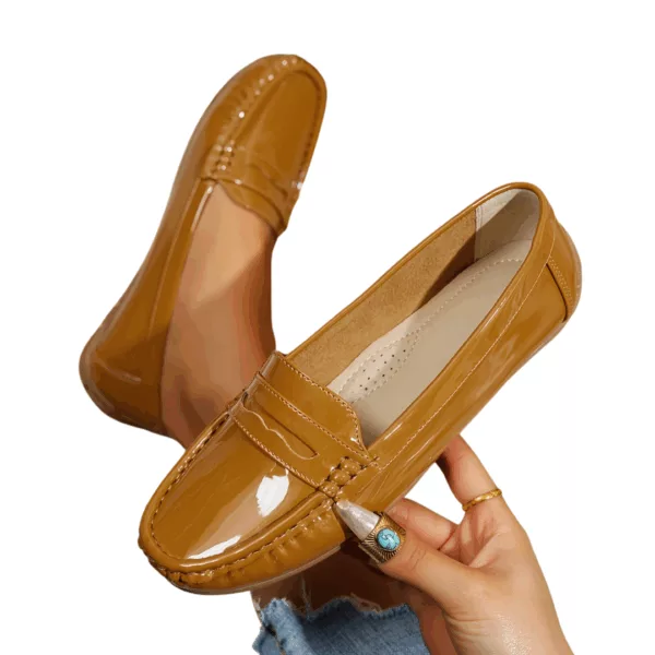 Mocassin femme verni style élégant – Image 7
