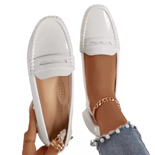 Mocassin femme verni style élégant – Image 6