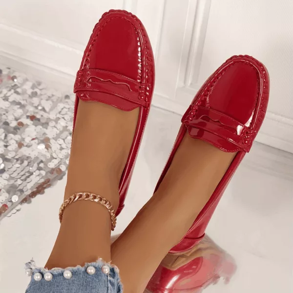 Mocassin femme verni style élégant – Image 3