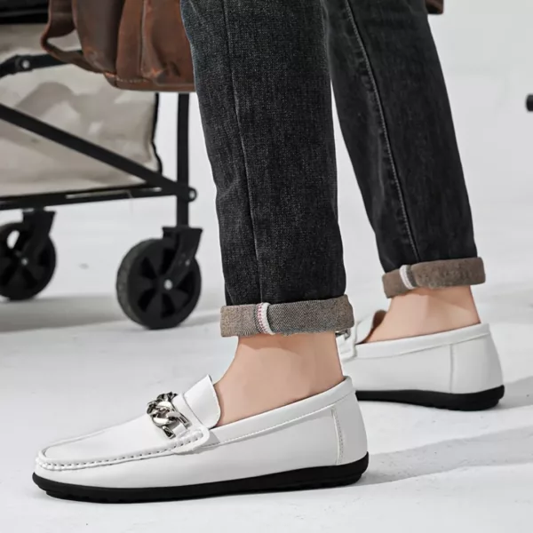 Mocassin homme chaîne métal épaisse – Image 3