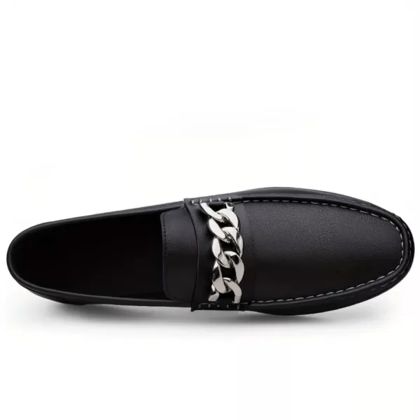 Mocassin homme chaîne métal épaisse – Image 8