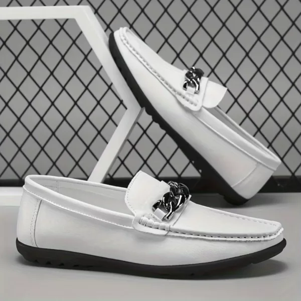 Mocassin homme chaîne métal épaisse – Image 2