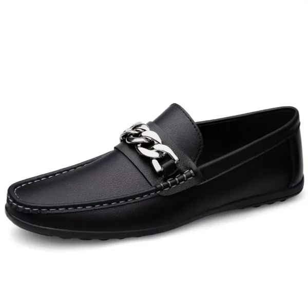 Mocassin homme chaîne métal épaisse – Image 12