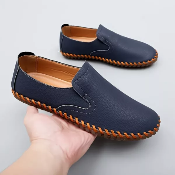 Mocassin homme couture contrastée décontracté