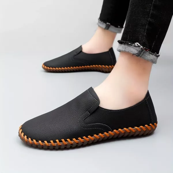 Mocassin homme couture contrastée décontracté – Image 3
