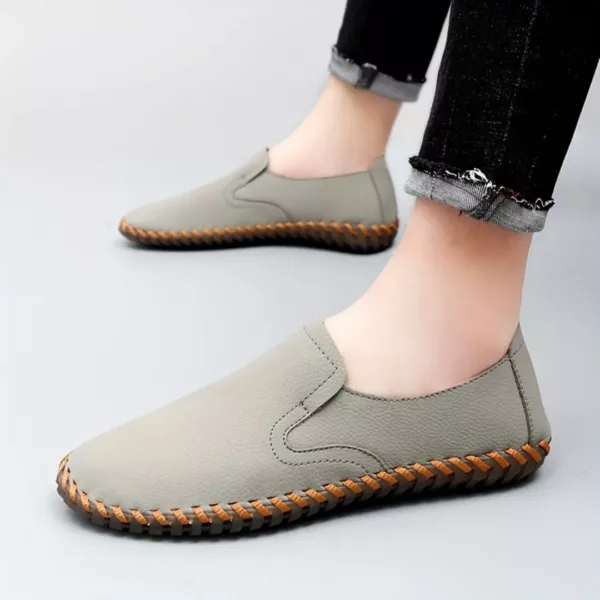 Mocassin homme couture contrastée décontracté – Image 2