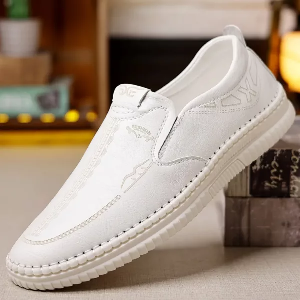 Mocassin homme cuir motif couture moderne – Image 6