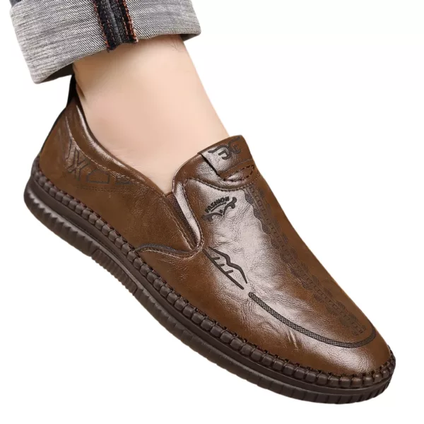 Mocassin homme cuir motif couture moderne – Image 8