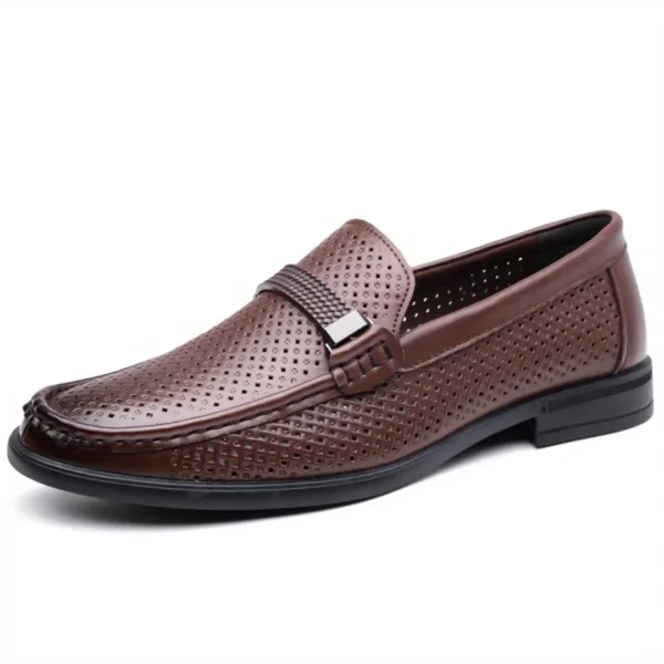 Mocassin homme cuir perforé chic – Image 10