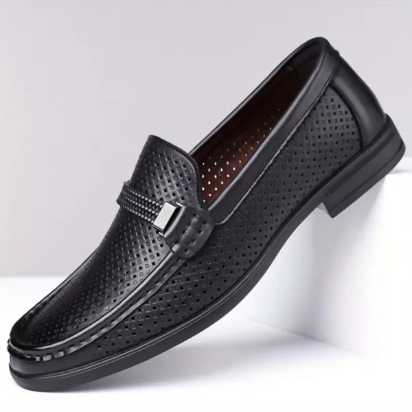 Mocassin homme cuir perforé chic – Image 3