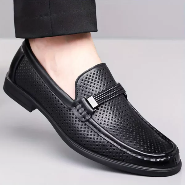 Mocassin homme cuir perforé chic – Image 5
