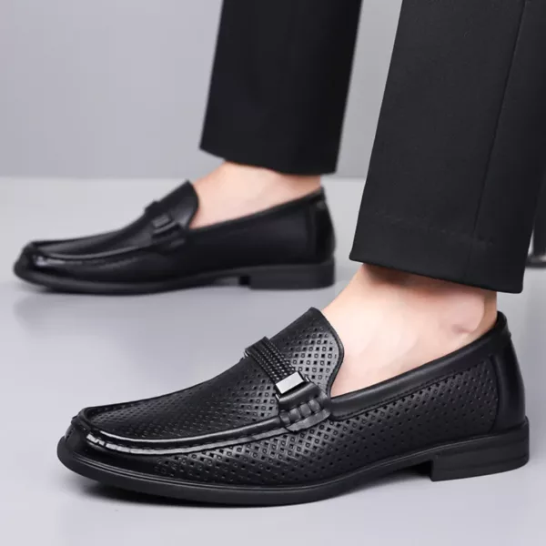 Mocassin homme cuir perforé chic – Image 7