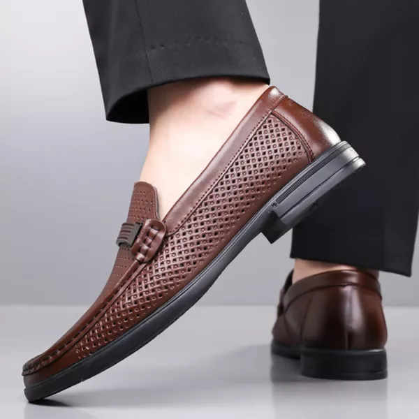 Mocassin homme cuir perforé chic – Image 8