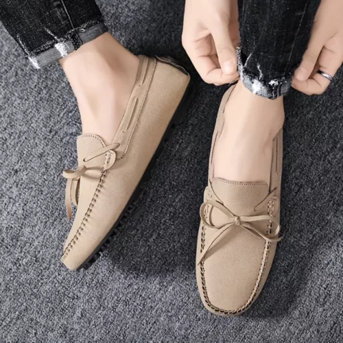 Mocassin homme daim style driving
