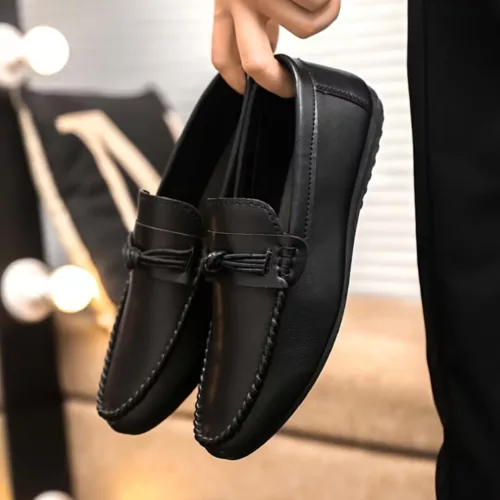 Mocassin homme élégant à nœud déco