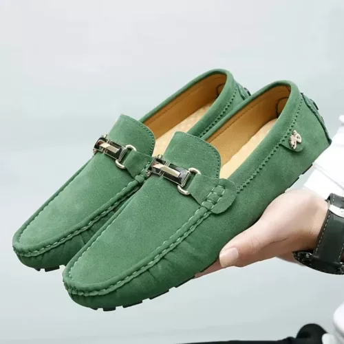 Mocassin homme élégant boucle métallique
