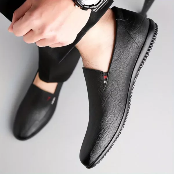 Mocassin homme lisse logo brodé – Image 8