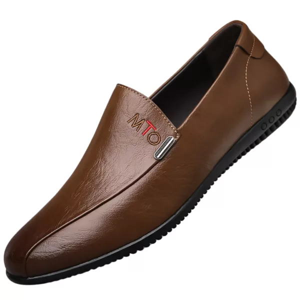Mocassin homme lisse logo brodé – Image 10