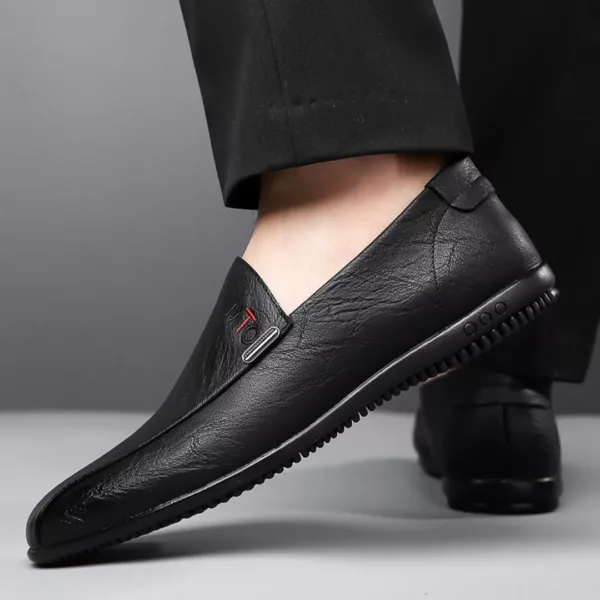 Mocassin homme lisse logo brodé – Image 6