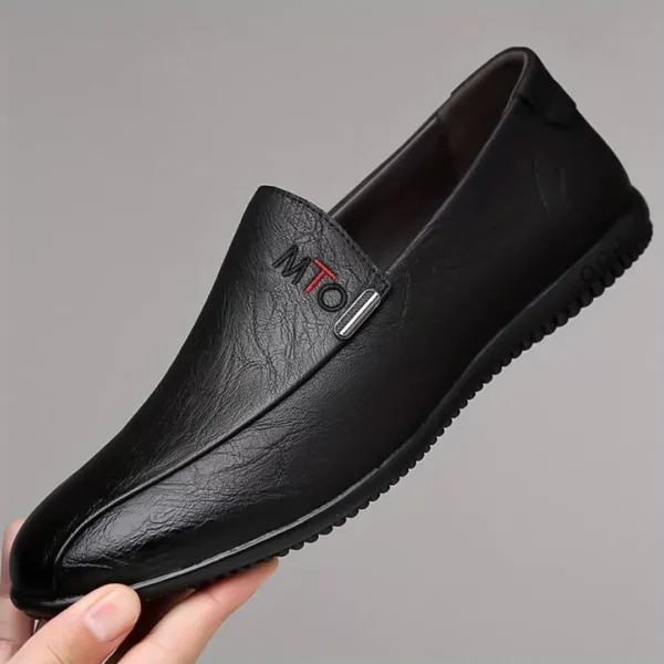 Mocassin homme lisse logo brodé – Image 7