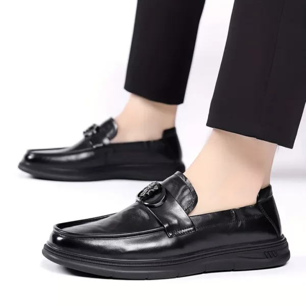 Mocassin homme luxe boucle tête lion – Image 5