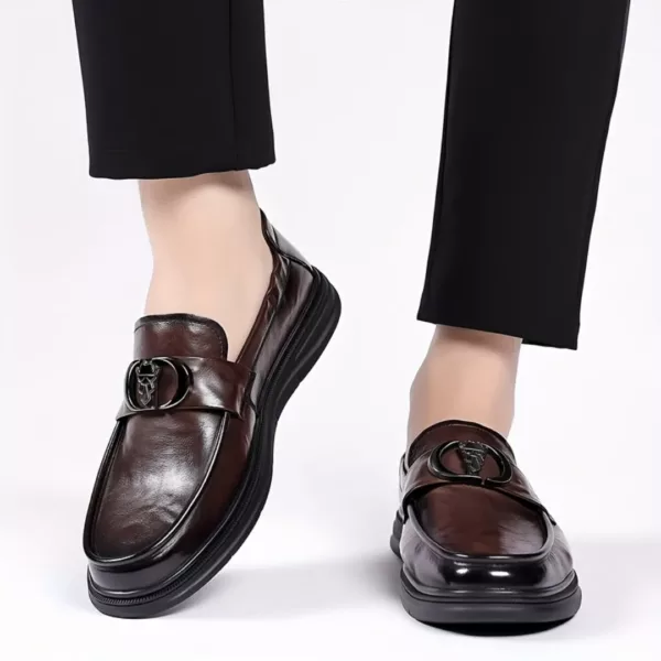 Mocassin homme luxe boucle tête lion – Image 2