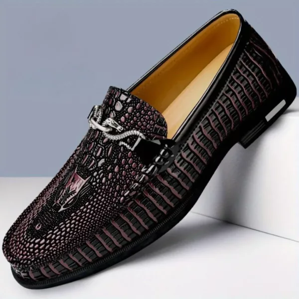 Mocassin homme motif reptile luxe – Image 2