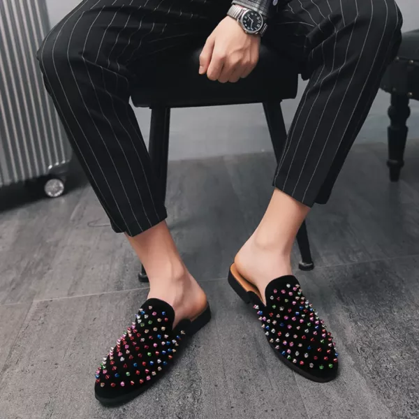Mocassin homme ouvert à clous colorés – Image 3