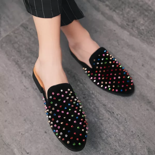 Mocassin homme ouvert à clous colorés – Image 6