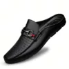 Mocassin homme ouvert élégant tressé