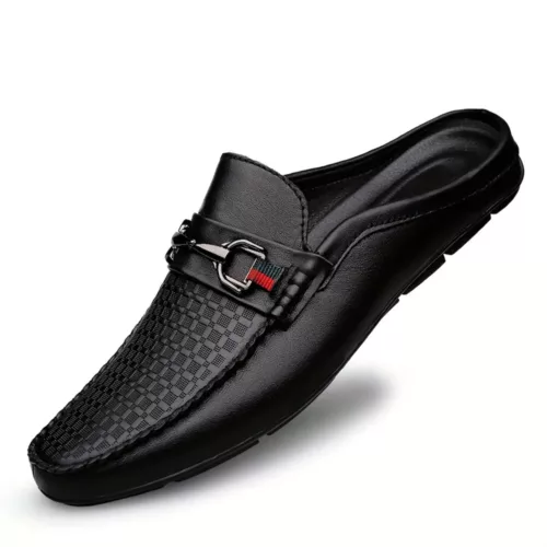 Mocassin homme ouvert élégant tressé