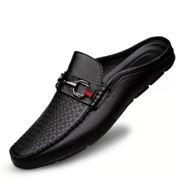 Mocassin homme ouvert élégant tressé