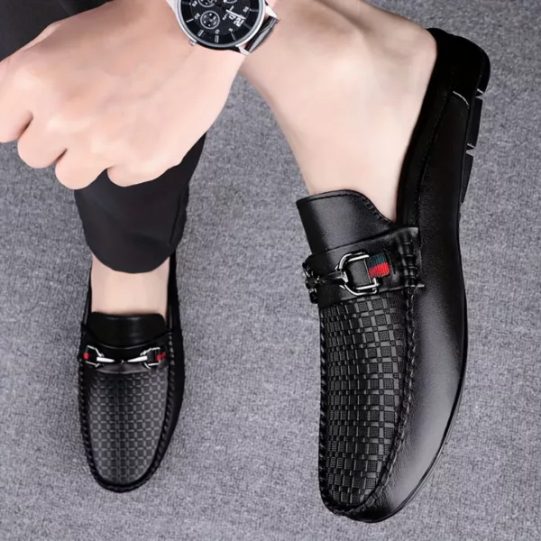 Mocassin homme ouvert élégant tressé – Image 3