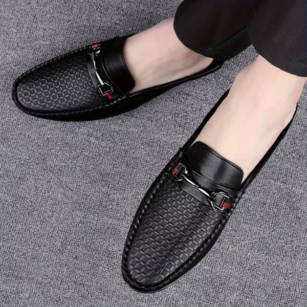 Mocassin homme ouvert élégant tressé – Image 5