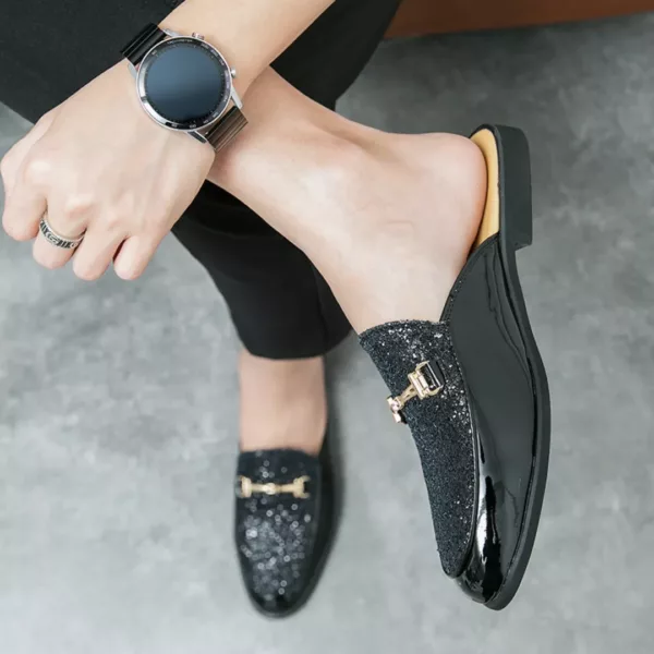 Mocassin homme ouvert pailleté élégant