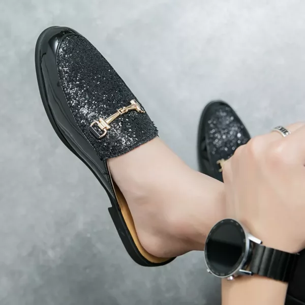 Mocassin homme ouvert pailleté élégant – Image 3