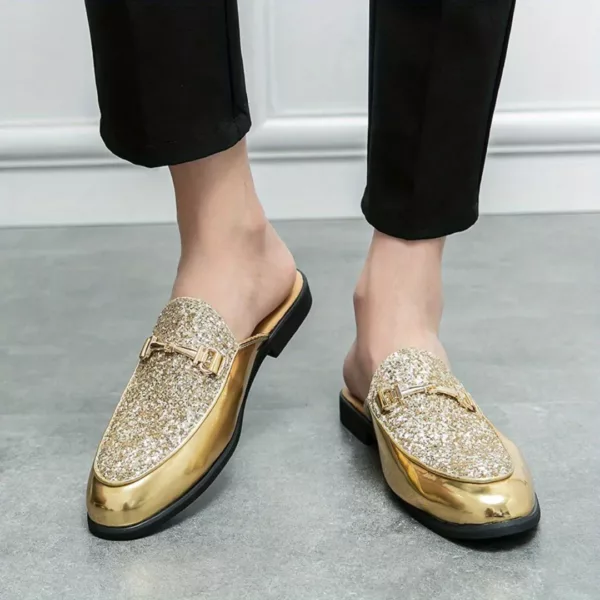 Mocassin homme ouvert pailleté élégant – Image 5