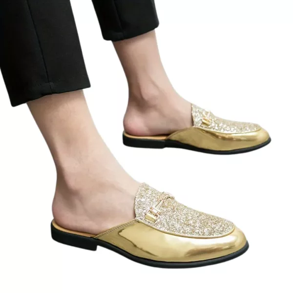 Mocassin homme ouvert pailleté élégant – Image 7