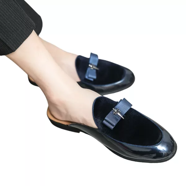 Mocassin homme ouvert verni ruban chic – Image 9