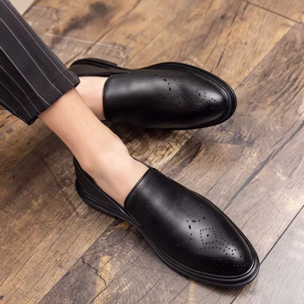 Mocassin homme perforé semelle épaisse – Image 4