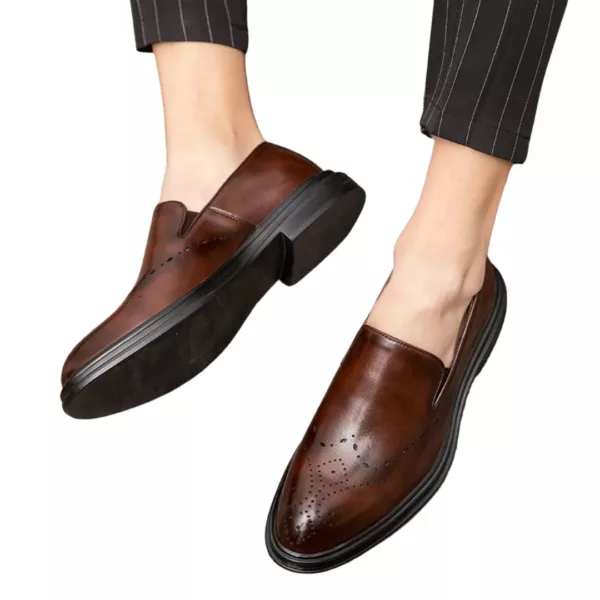 Mocassin homme perforé semelle épaisse – Image 7