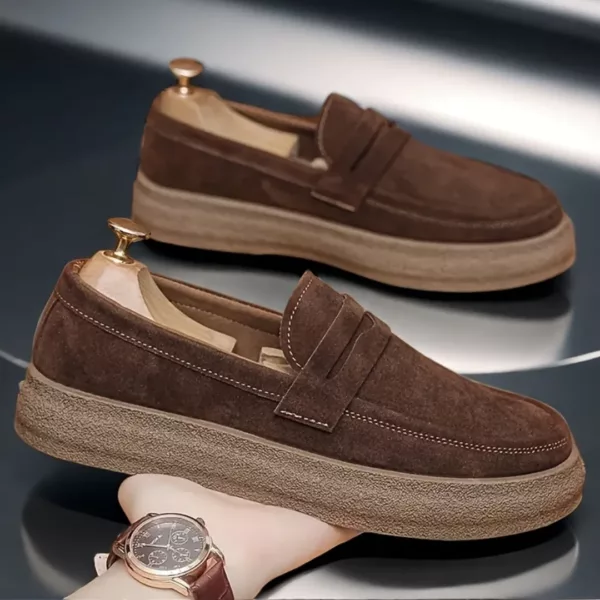 Mocassin homme semelle épaisse chic – Image 4
