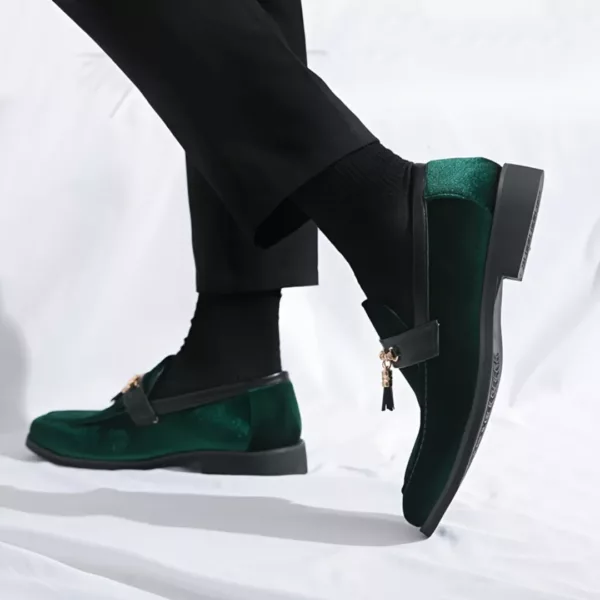 Mocassin homme velours bijou doré – Image 4