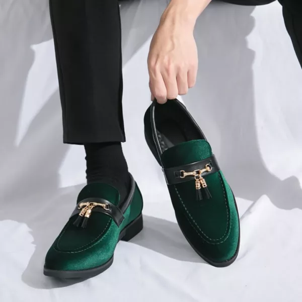 Mocassin homme velours bijou doré – Image 8