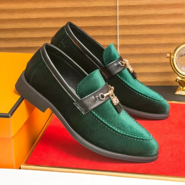 Mocassin homme velours bijou doré – Image 9