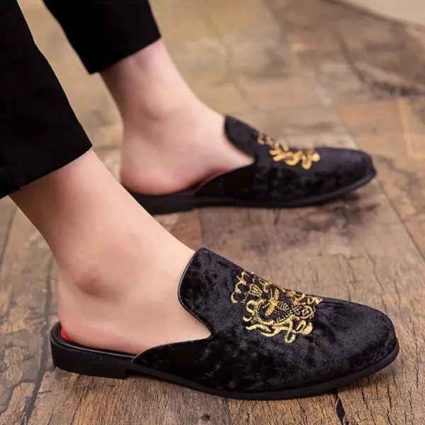 Mocassin homme velours blason royal – Image 7